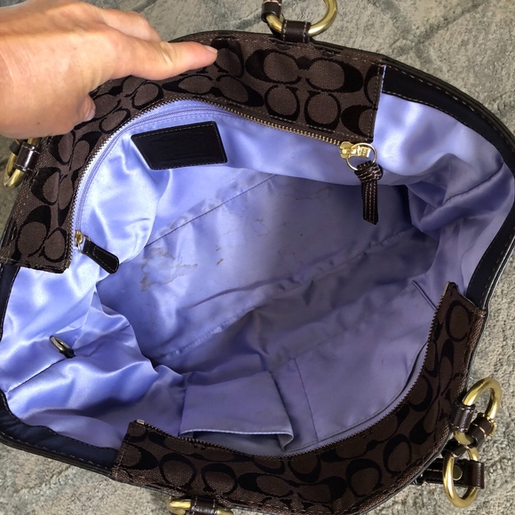 Coach 11239 Brown Signature Shoulder Tote Bag - Picture 8 of 8